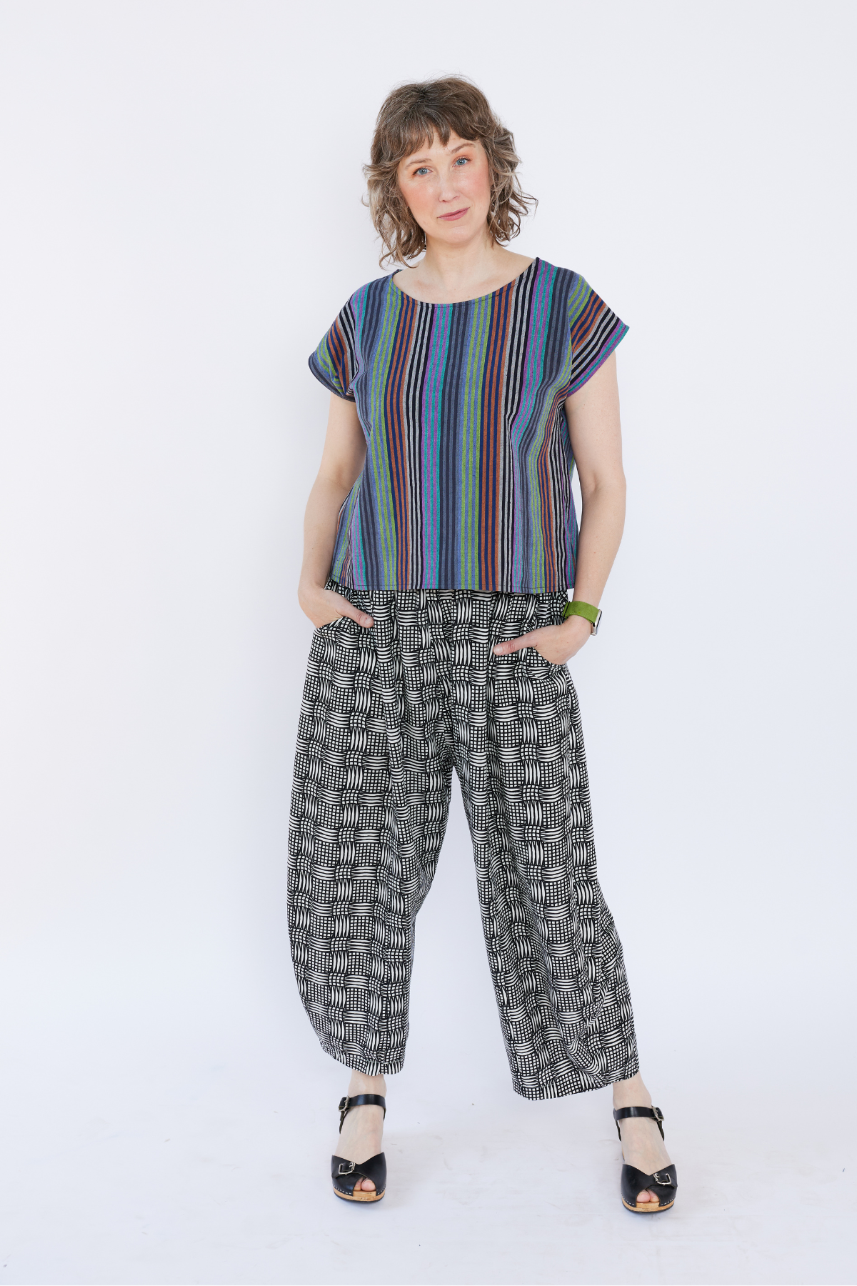 Grown-up Box Top - Moody Stripes