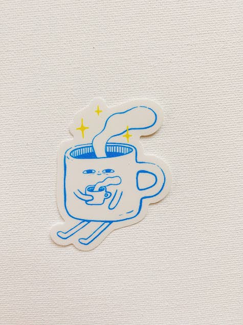 Sleepy Coffee Sticker