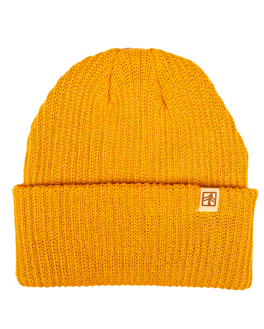 organic cotton yellow beanie hat - fits most kids and adults