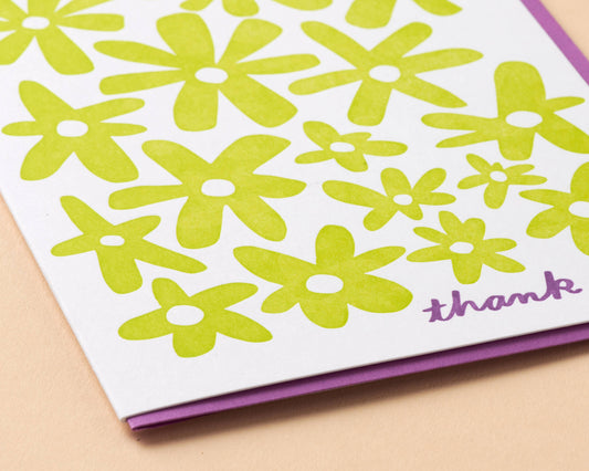 Flower Thank You Greeting Card