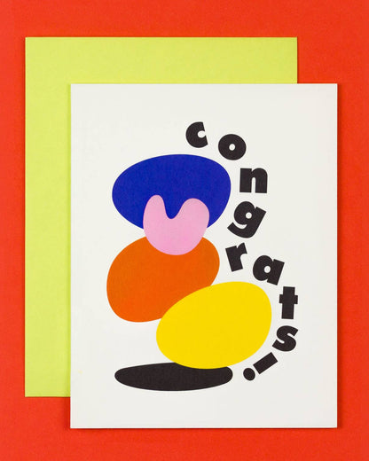 colorful congratulations greeting card