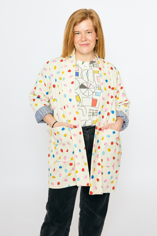 Open Front Cardigan Jacket - Very Berry