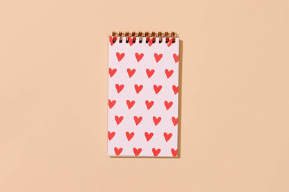 Pocket Spiral Notebook - Hearts