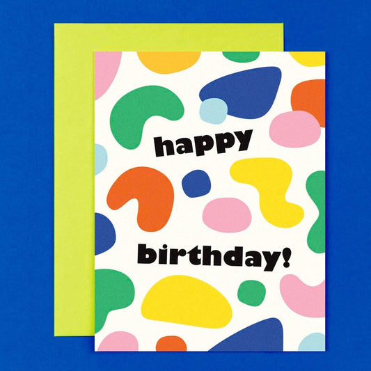 Blobby Shapes Birthday Card