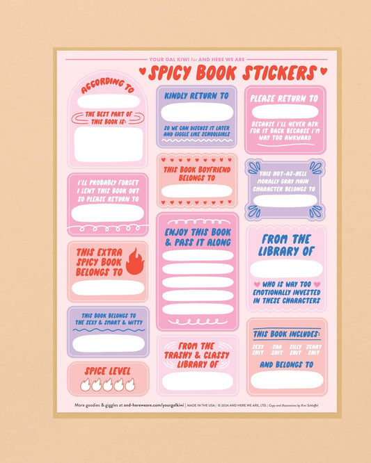 book plates for romance novels and spicy books