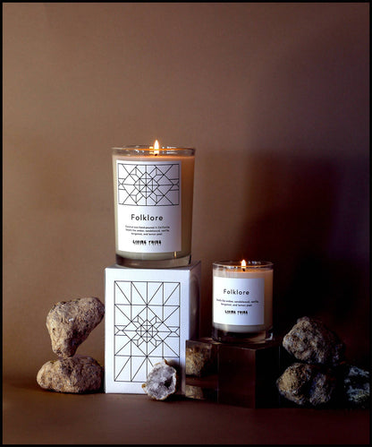 Folklore: Amber, Vanilla + Lemon Peel Candle