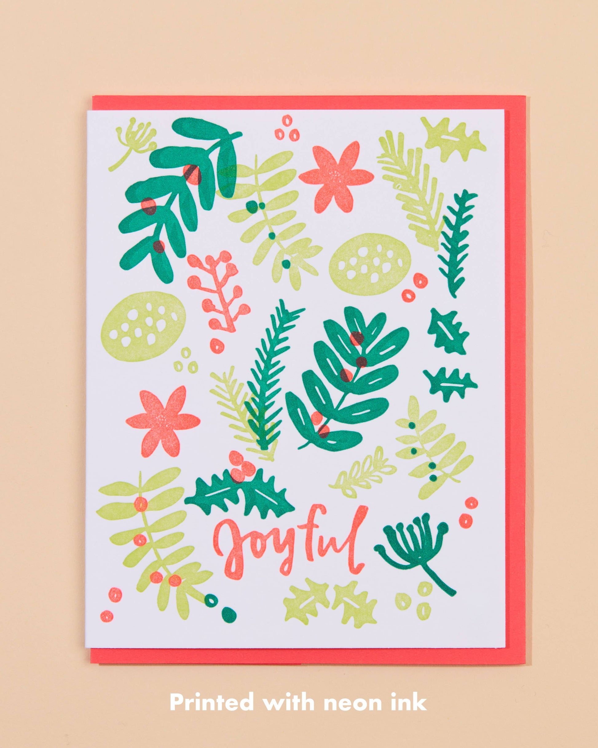 joyful plant holiday card