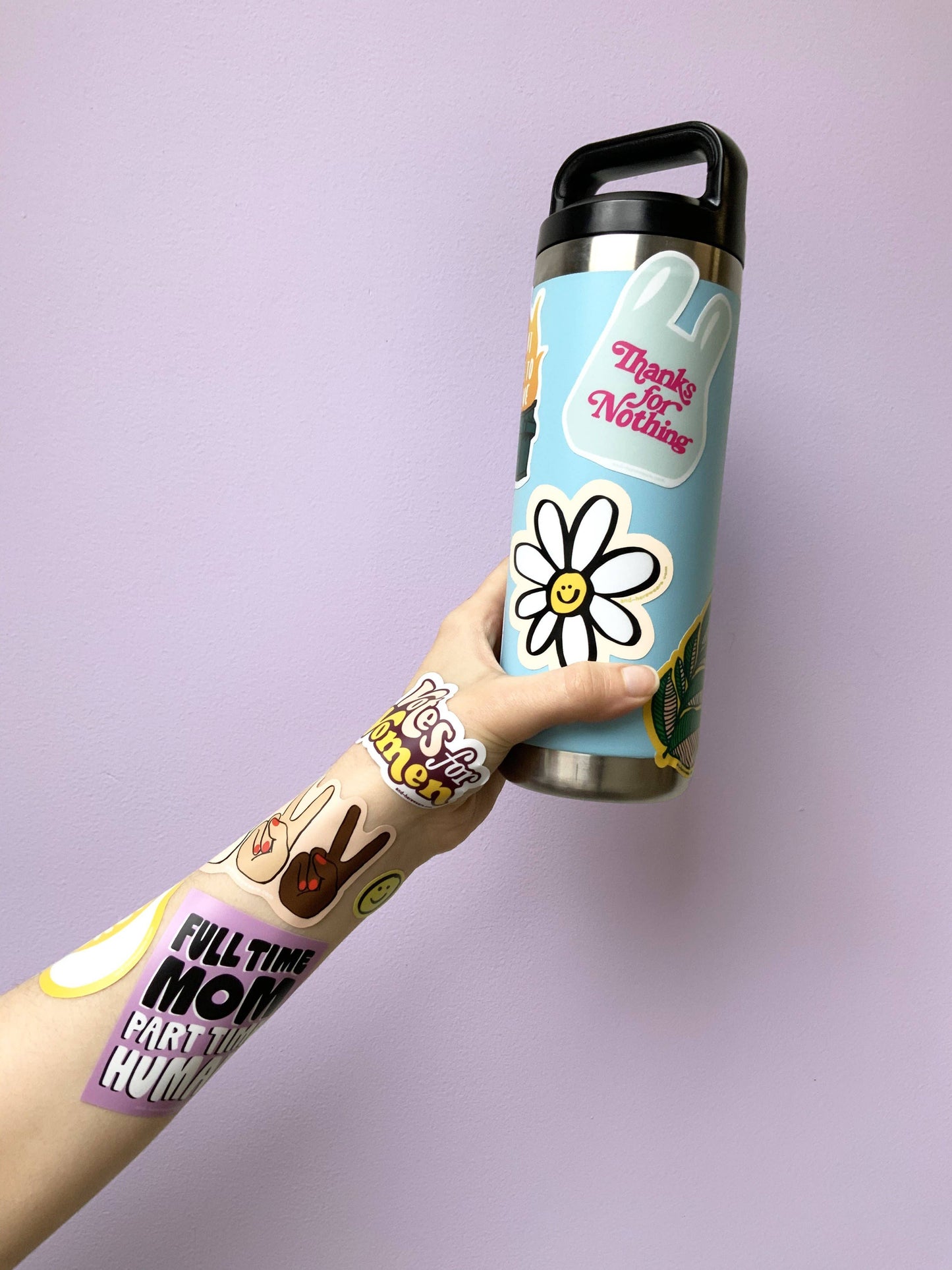 Happy Daisy Flower Vinyl Sticker