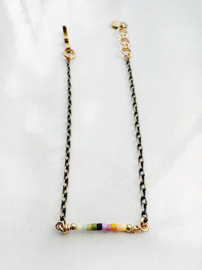 Beaded Bracelet - Andromeda Ombre Glass Beads