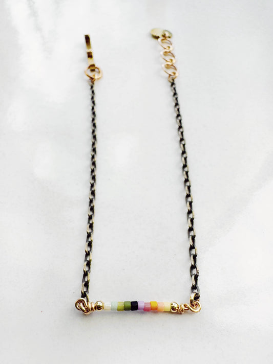 Beaded Bracelet - Andromeda Ombre Glass Beads