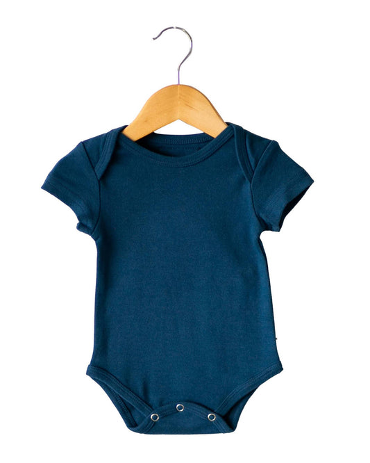 Organic Short Sleeve Bodysuit - Sailor Blue