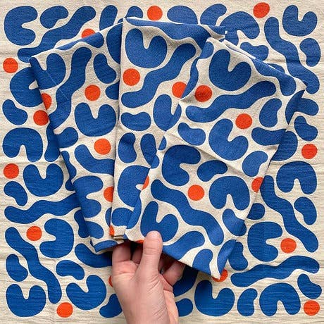Cotton Tea Towel - Blobs