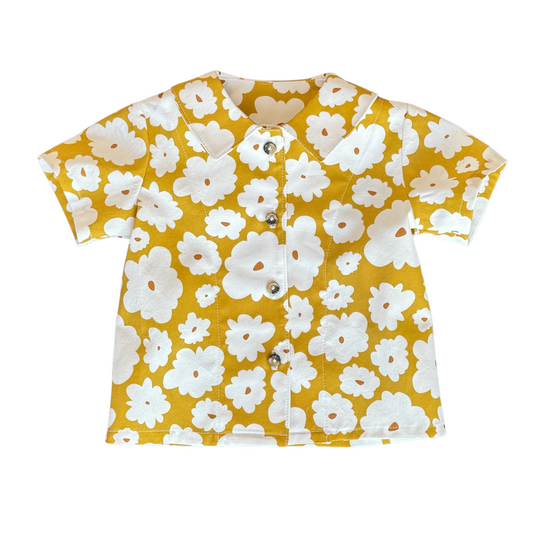 Toddler & Kid Button-Down Shirt - Gold Bloom