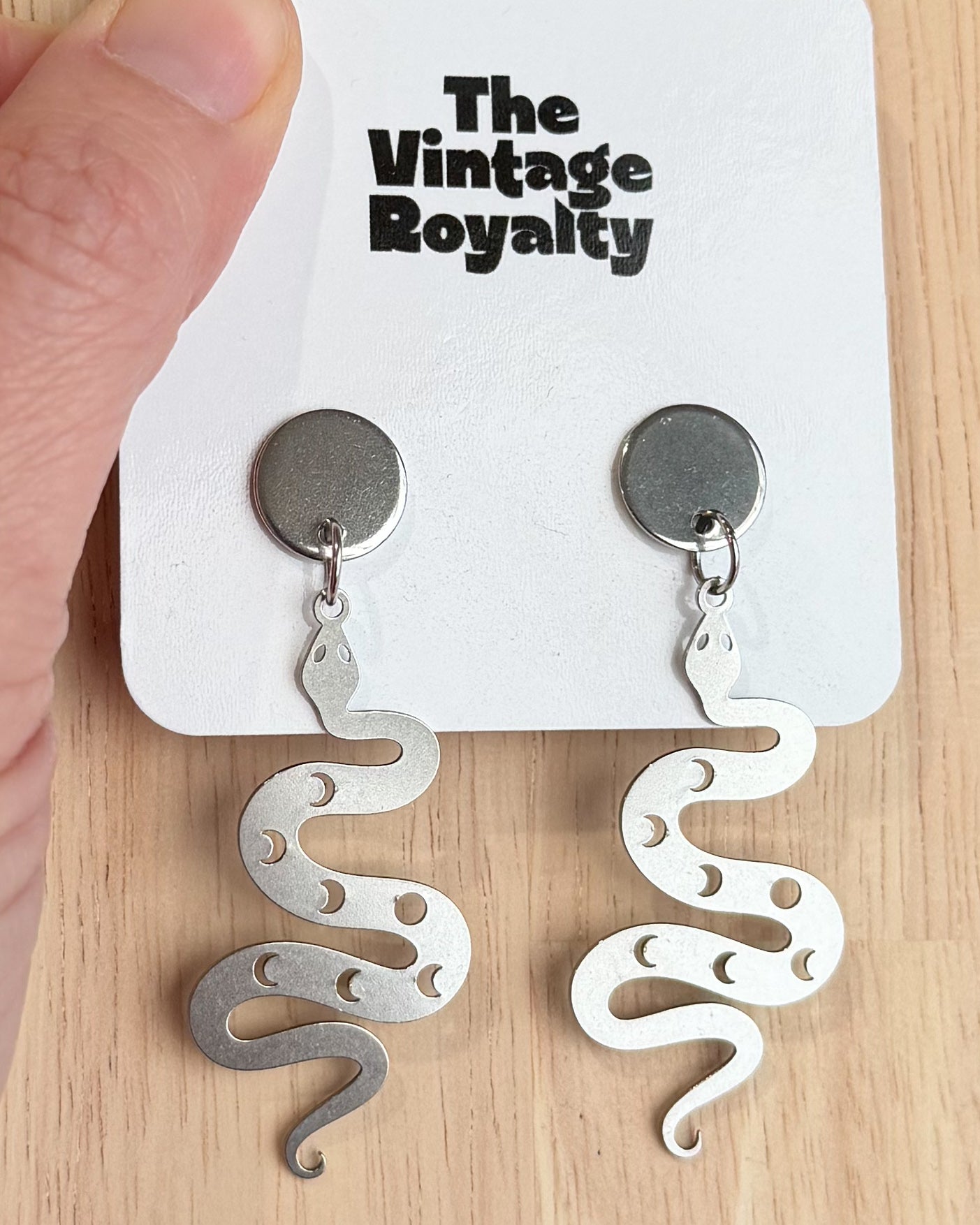 The Ophiuchus (Silver Snake) Earrings