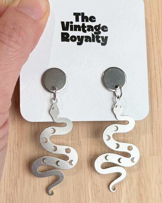 The Ophiuchus (Silver Snake) Earrings
