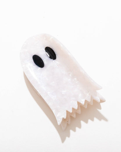 ghost shaped hair claw clip on a white background