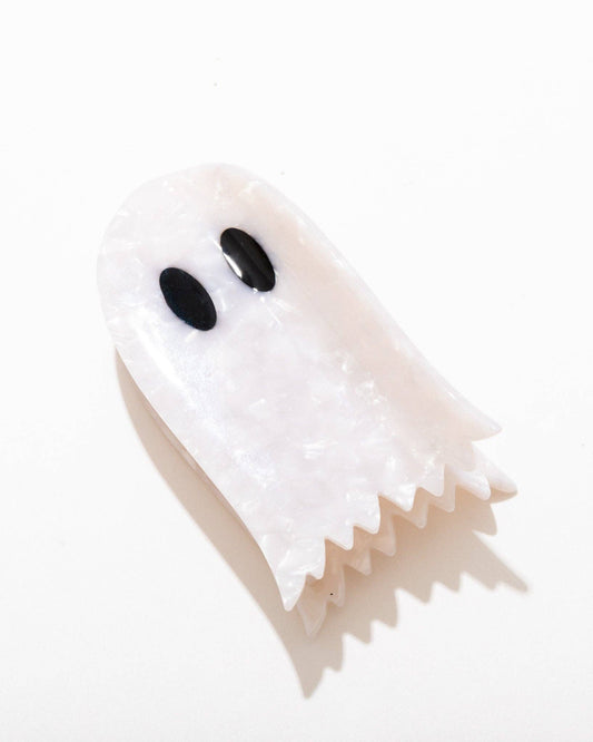 ghost shaped hair claw clip on a white background