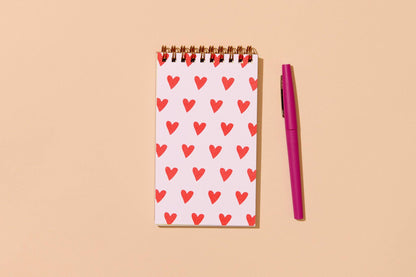 Pocket Spiral Notebook - Hearts