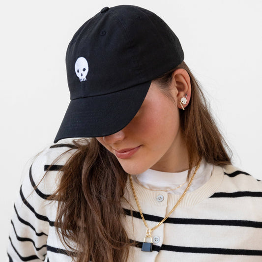 Skull Baseball Hat - 100% Cotton