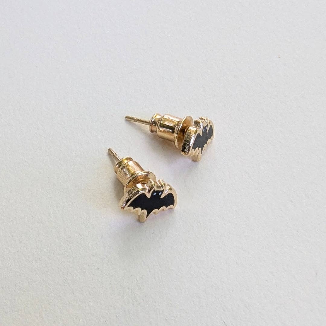 Bat Enamel Stud Earrings