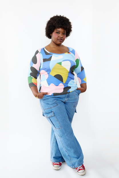 Organic Grown-up Fitted Top - Circus