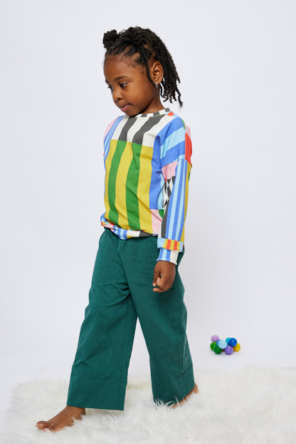 Toddler & Kid Elastic Waist Pants - Forest Green