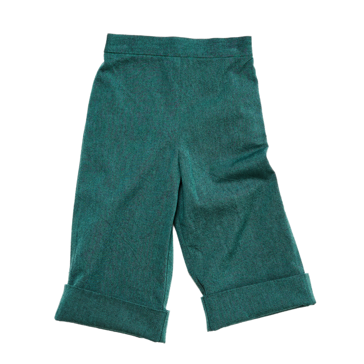 sustainable gender-neutral forest green toddler pants