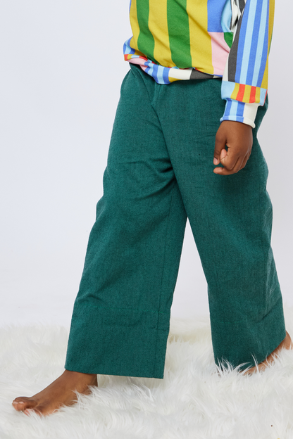 Toddler & Kid Elastic Waist Pants - Forest Green