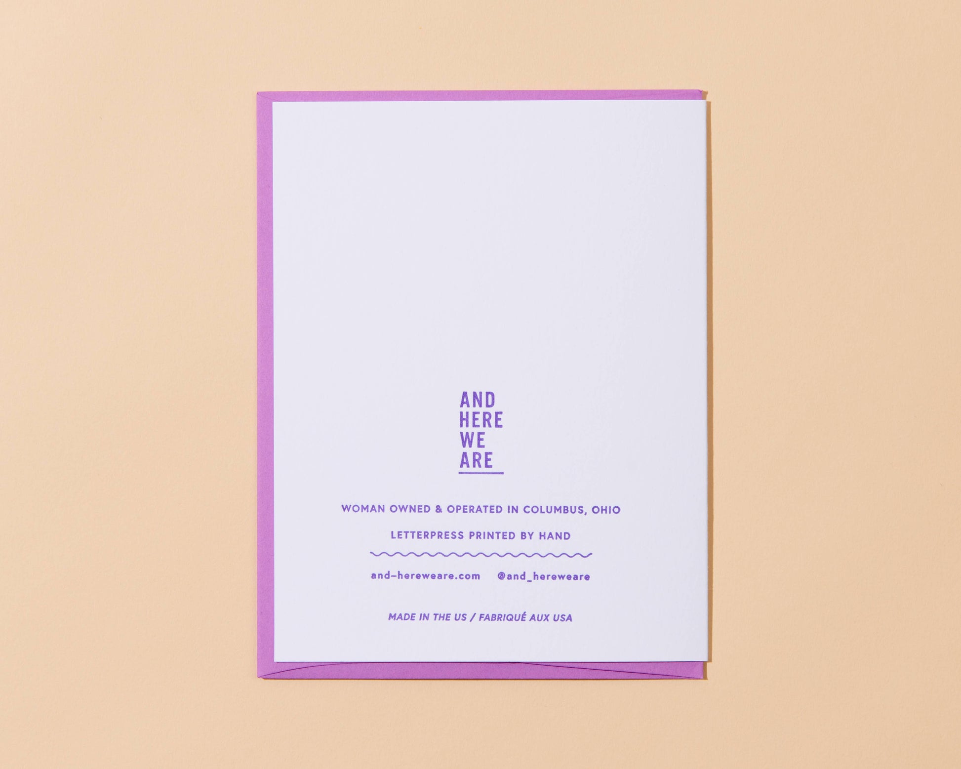 Card with text on a beige background