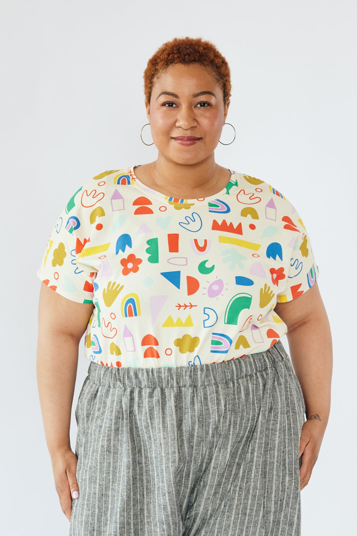 Short Sleeve Organic Every Day Top - Doodles