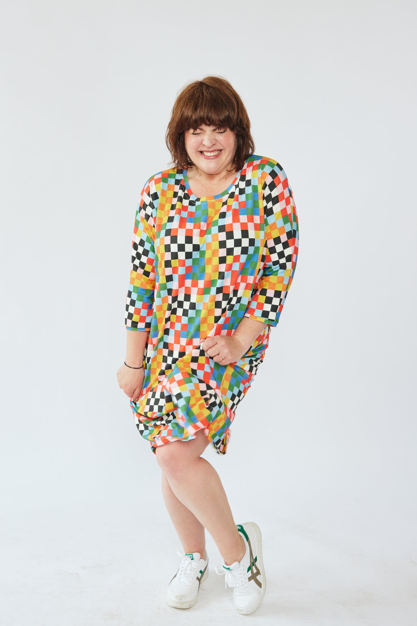 Organic Every Day Dress - Circus Checkers