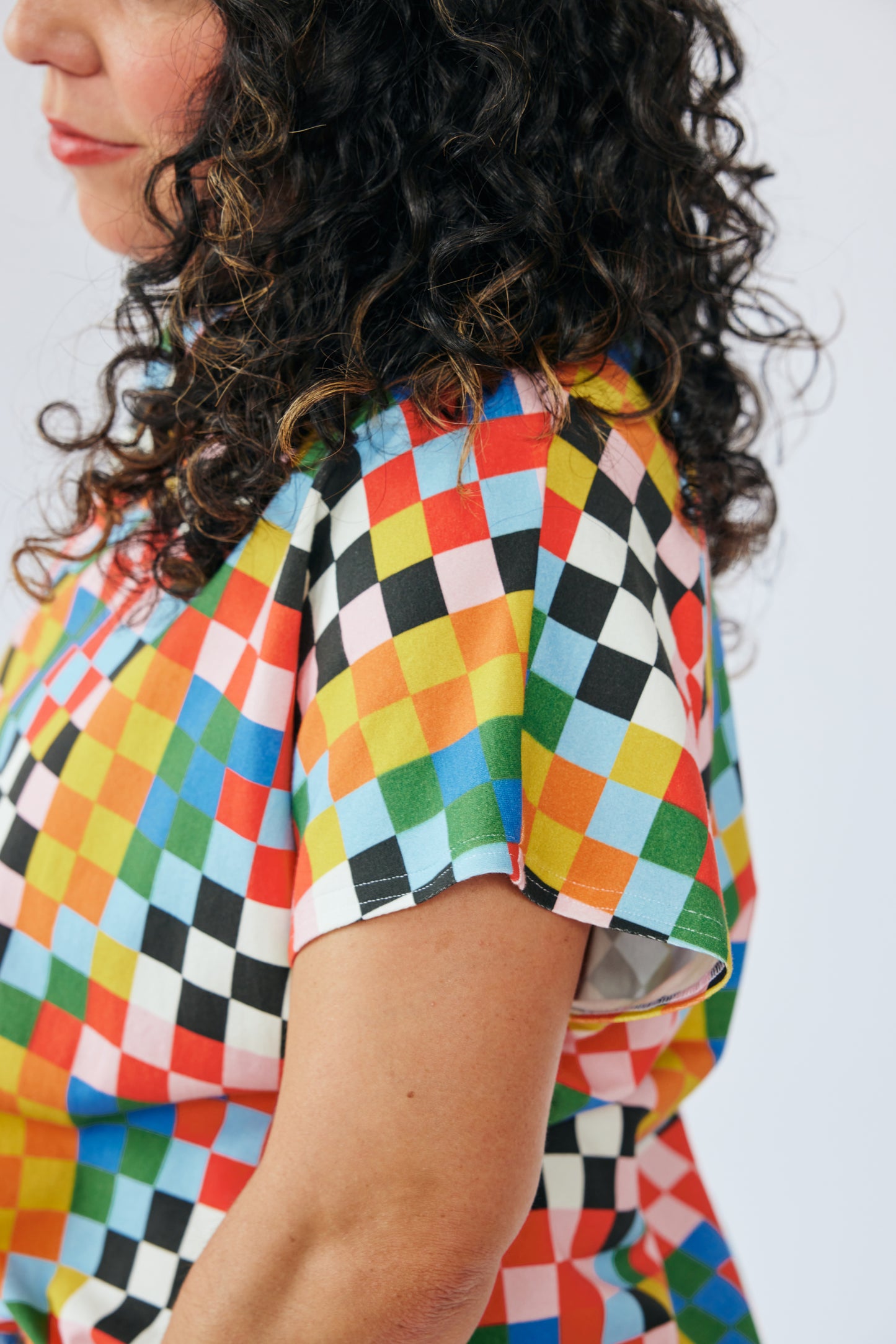 Short Sleeve Organic Every Day Top - Circus Checkers