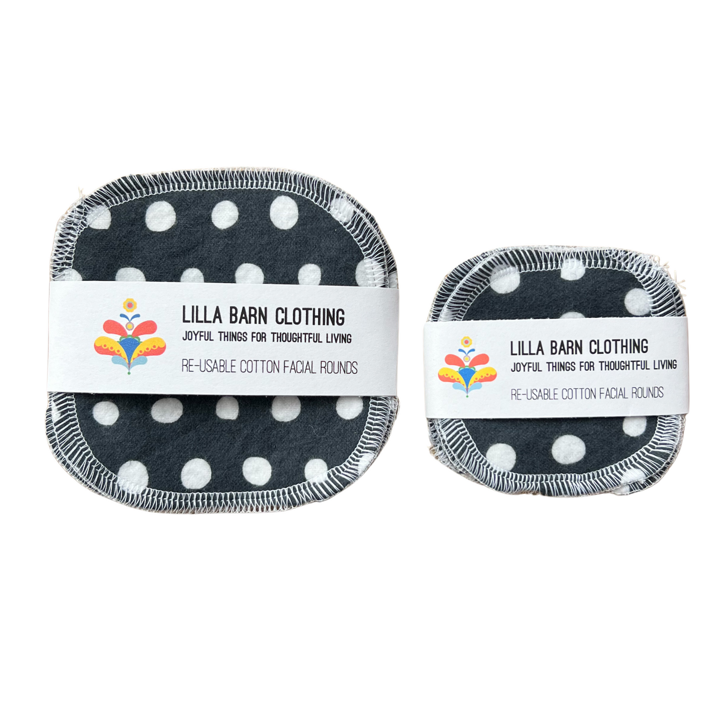 Large Re-usable Cotton Facial Rounds - Pack of 4 Rounds