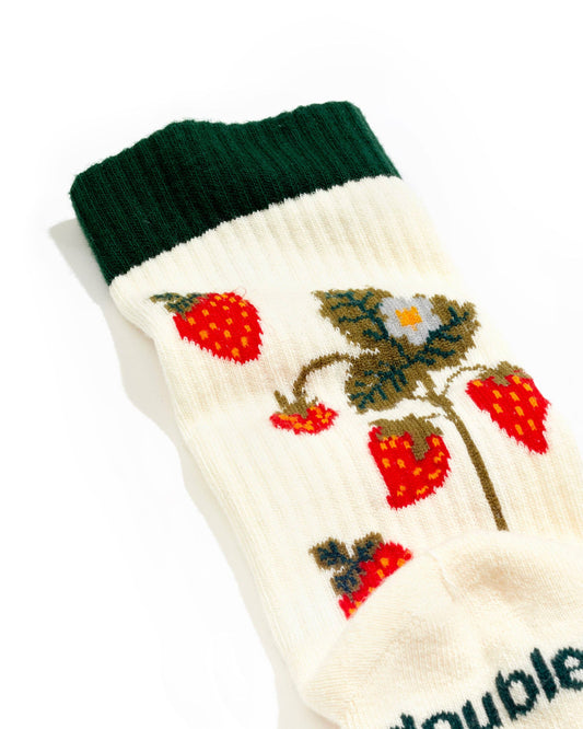 Organic Cotton Grown-up Socks - Strawberries