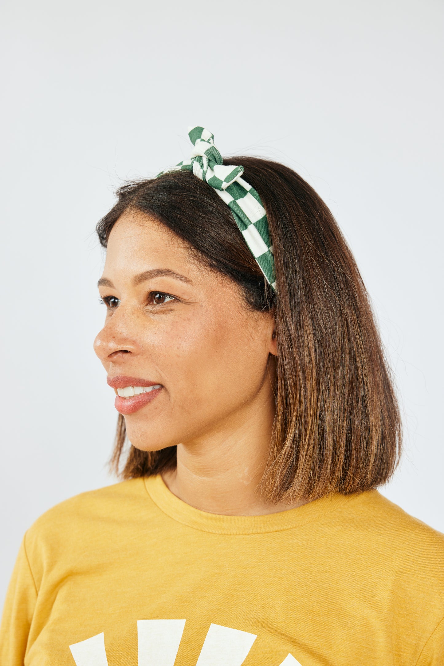 Headbands for Everyone - Green Checkers