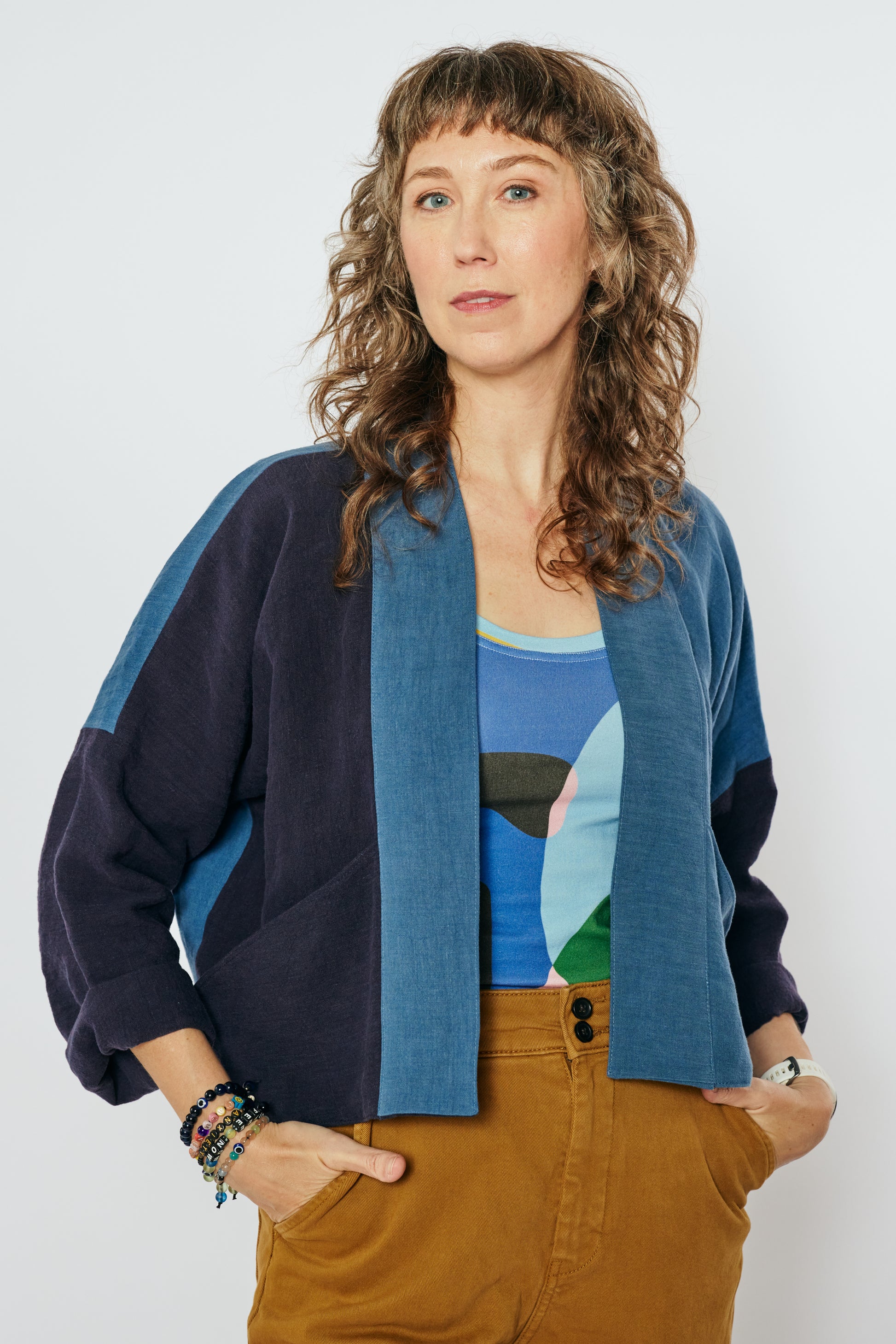 sustainable linen women's jacket