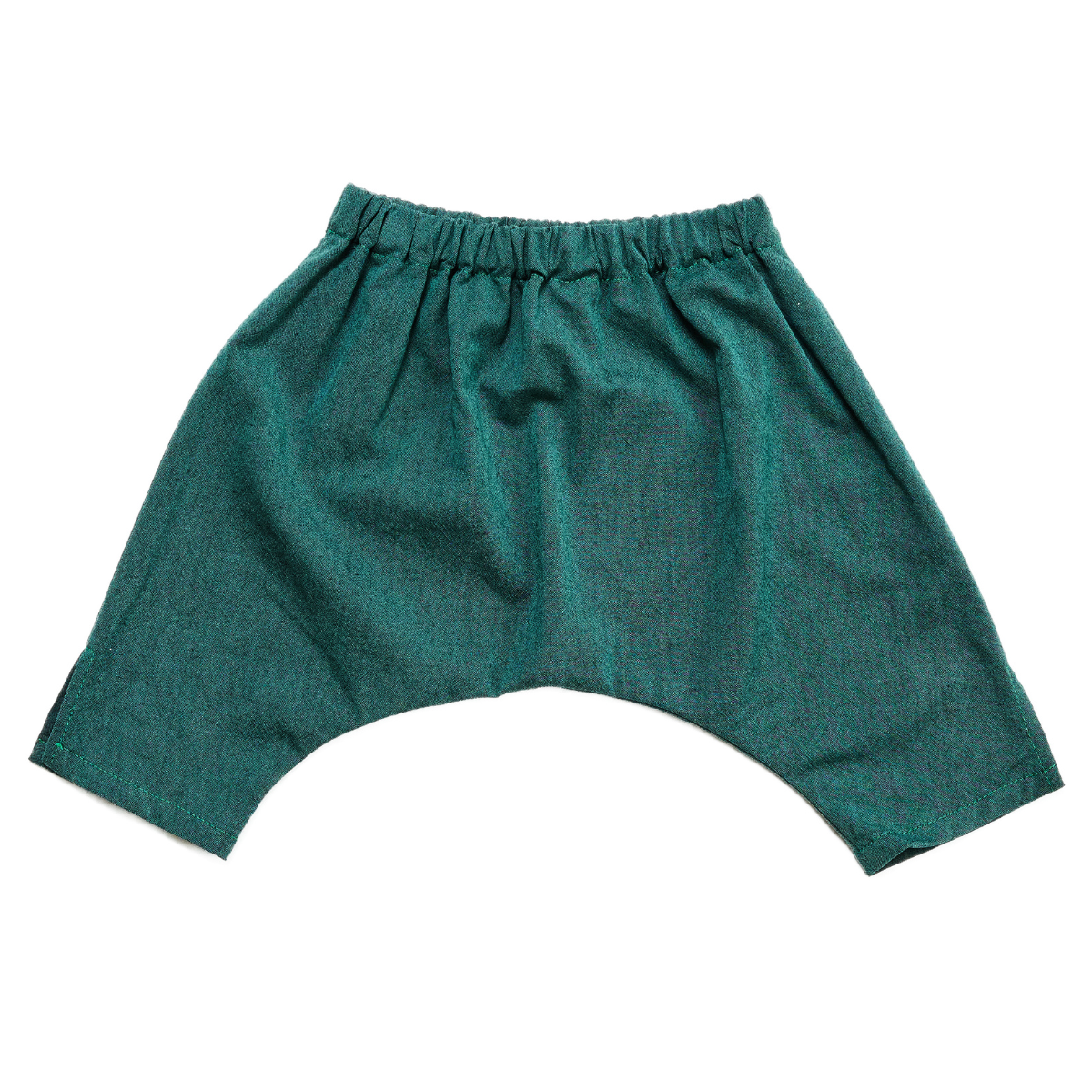 forest green baby pants that are gender free and sustainably made