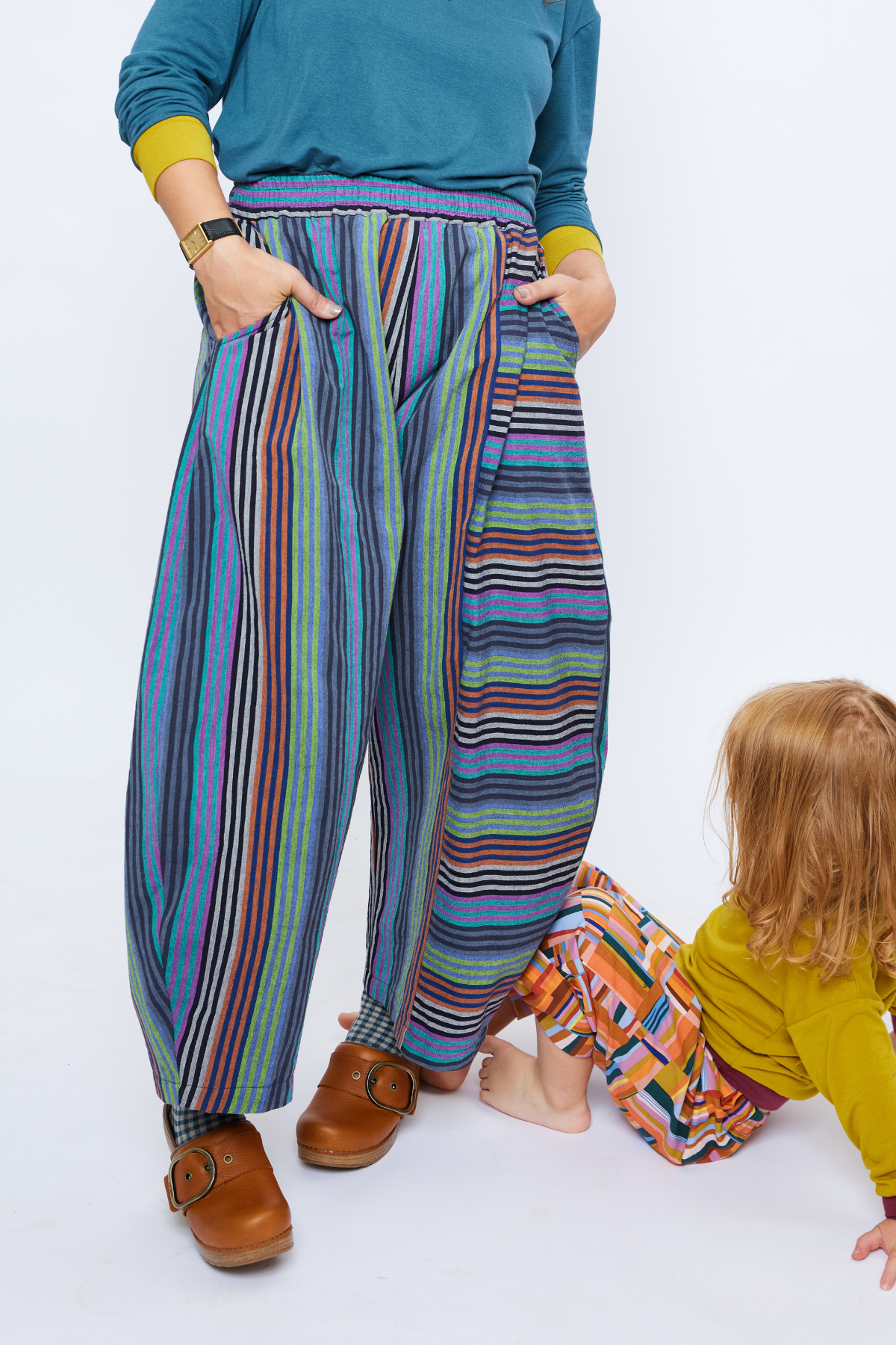 Grown-up Statement Pants - Moody Stripes