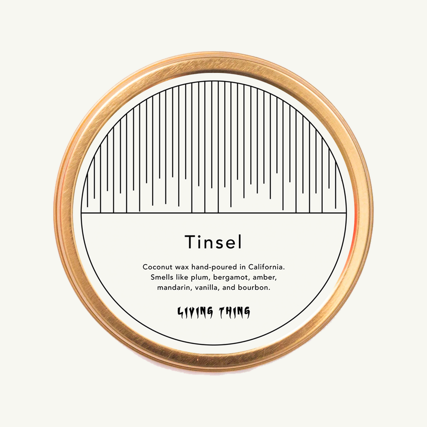 Tinsel Holiday Candle Travel Tin: Vanilla + Bourbon
