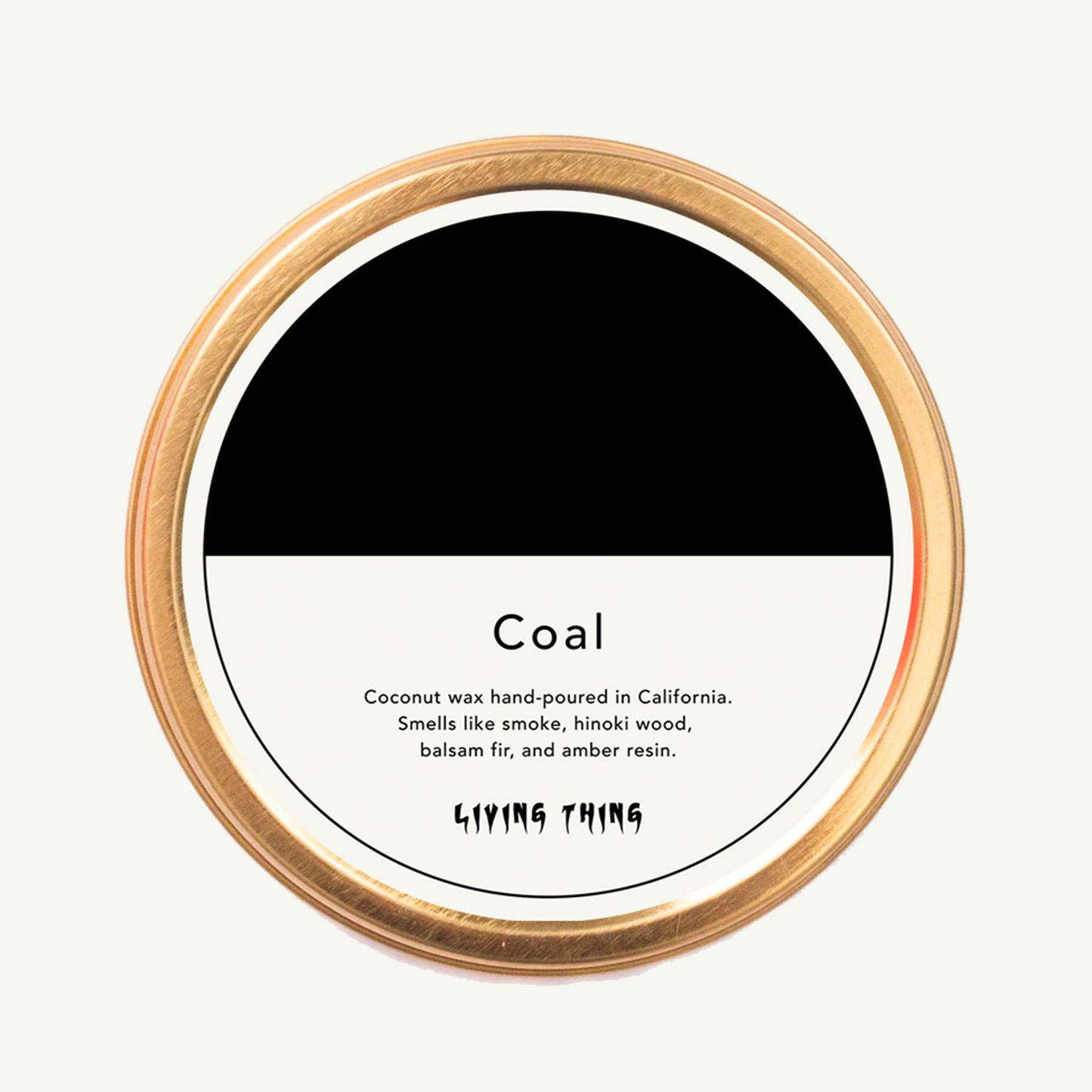 Coal Holiday Candle Travel Tin: Smoke, Amber + Hinoki