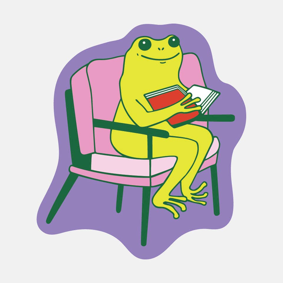 Reading Froggy Sticker