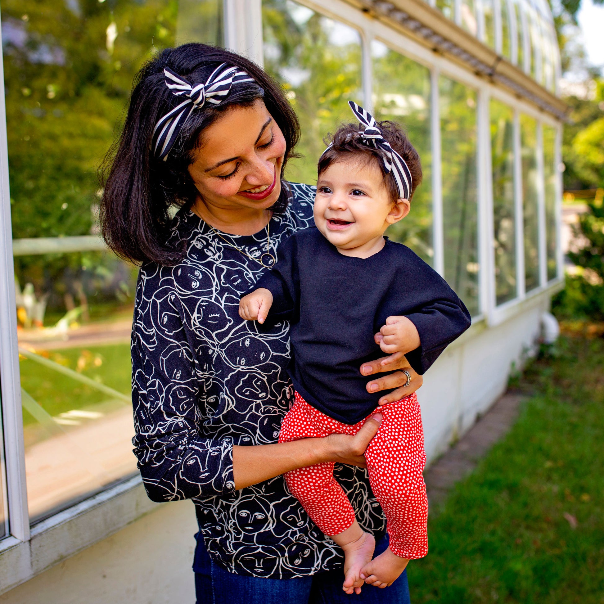 Lilla Barn Clothing | Headbands for Everyone | Stripes | Mama and baby