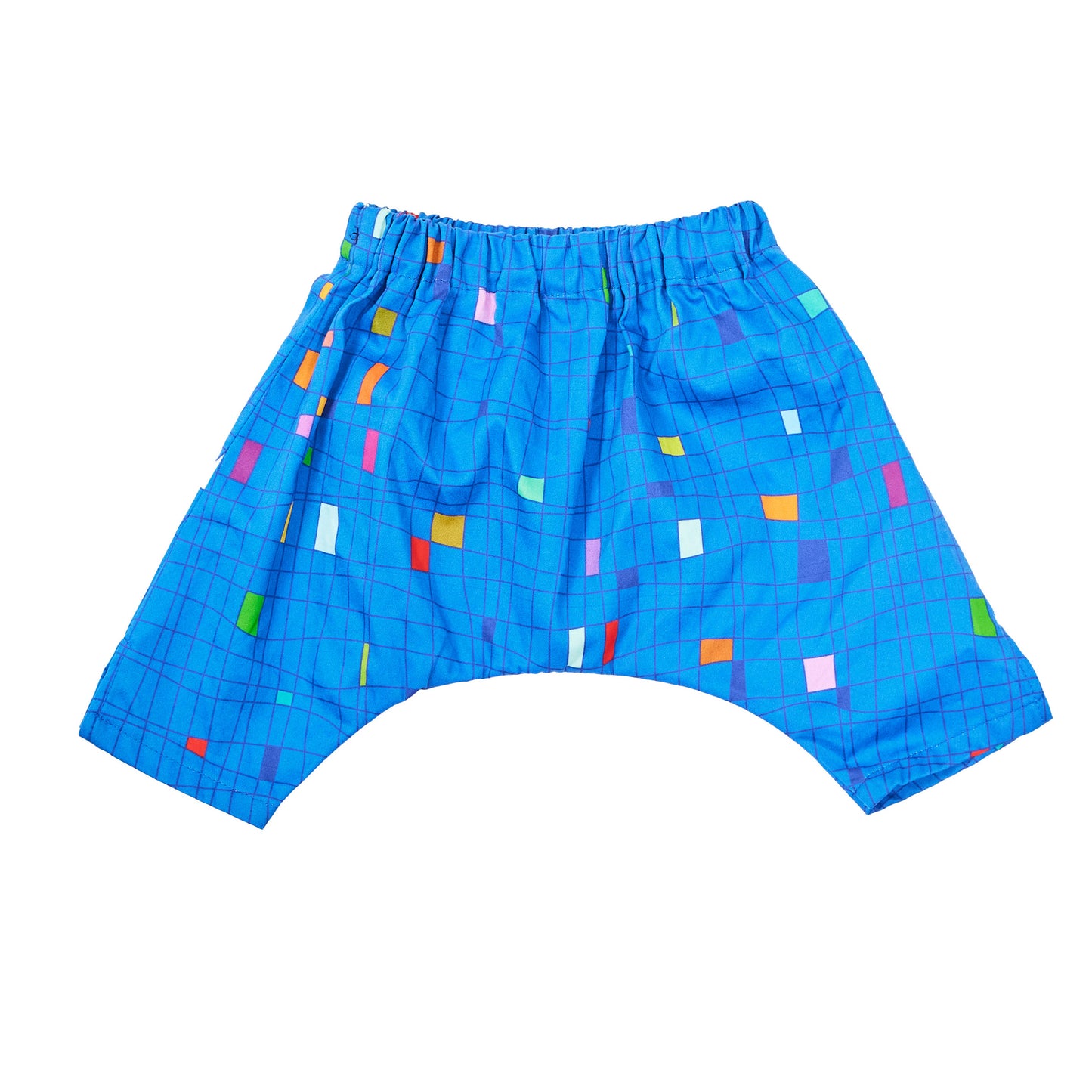 Baby & Toddler Organic Play Pants - Blue Grid - 4T