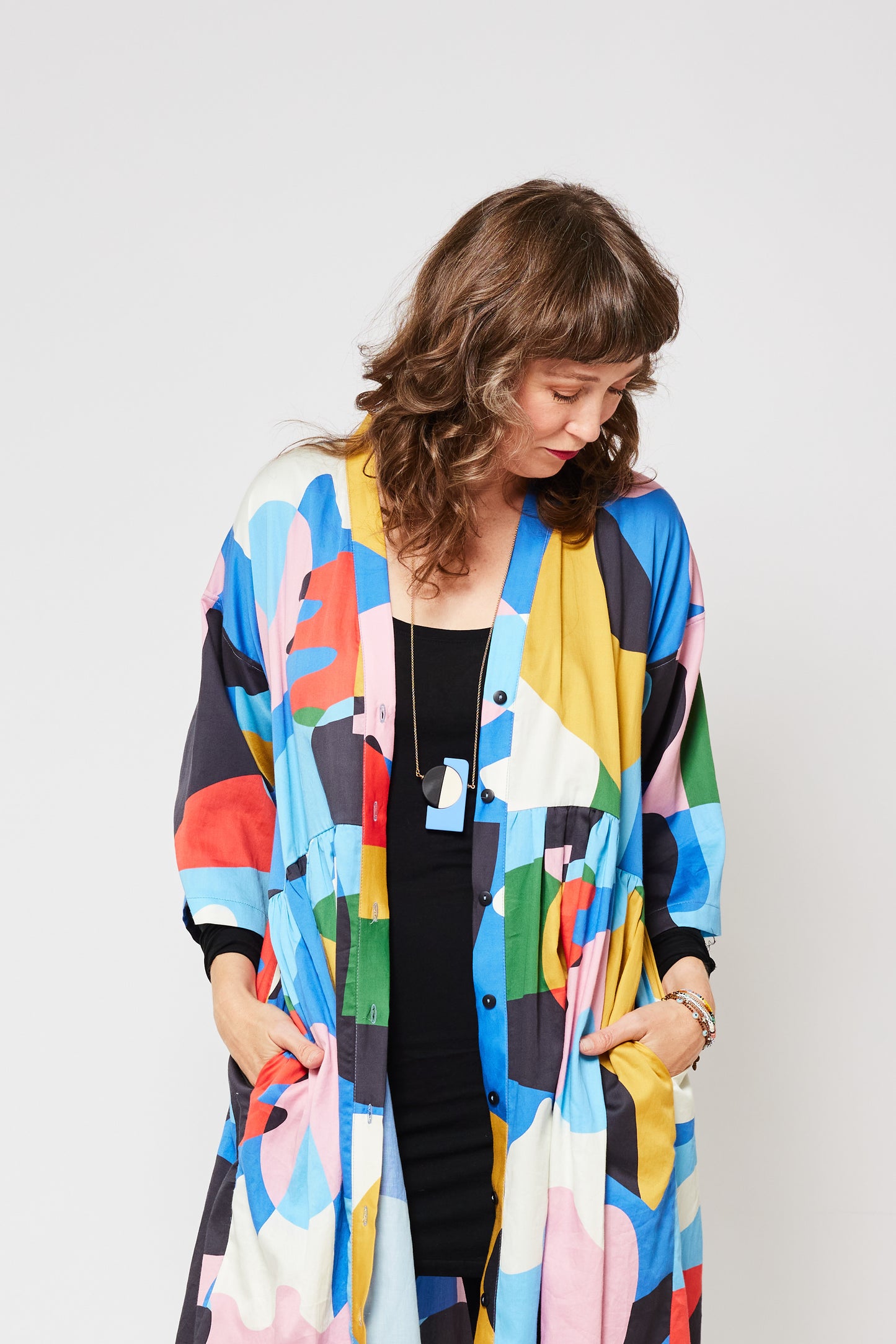 Grown-up Organic Duster Dress - Circus