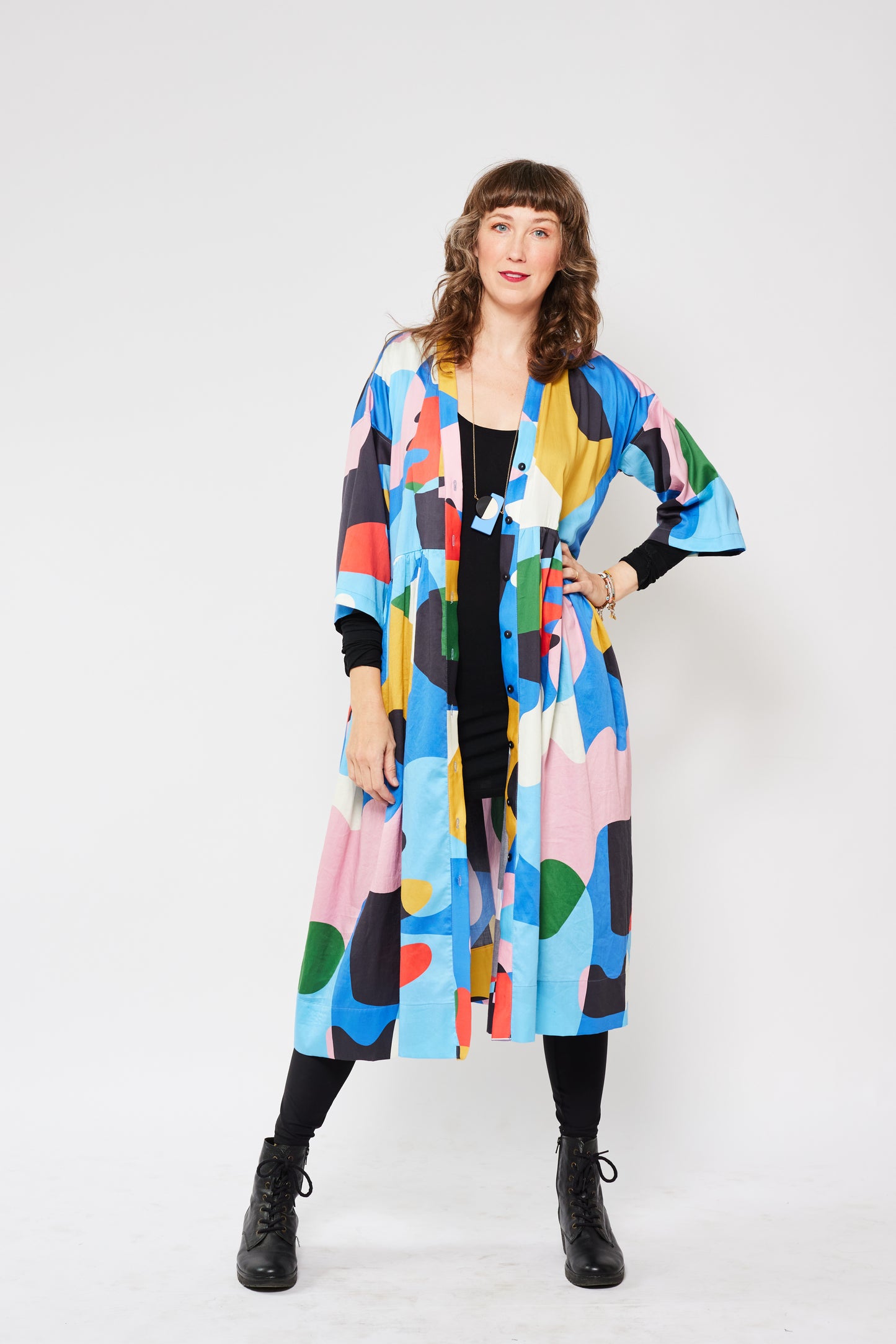 Grown-up Organic Duster Dress - Circus