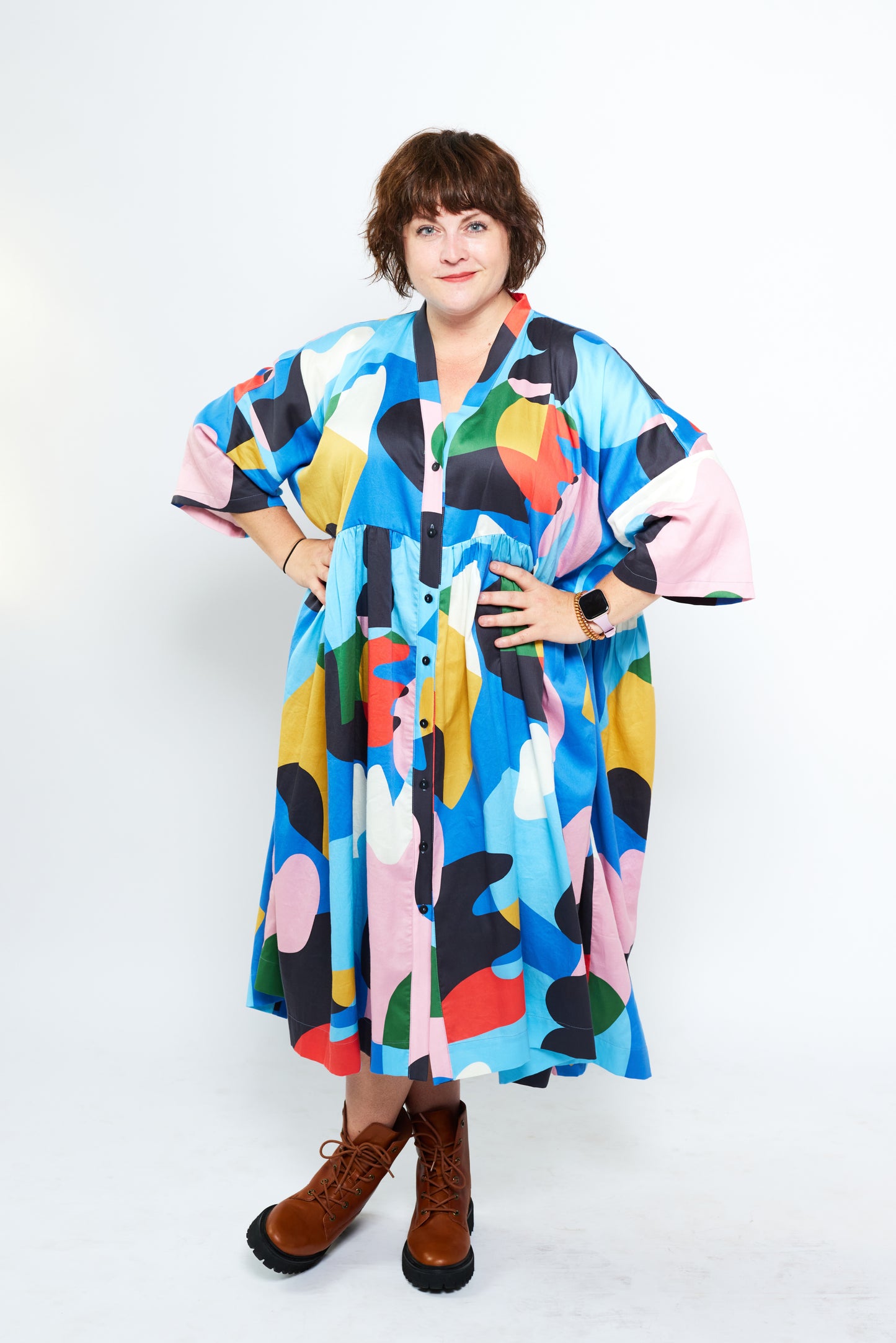 Grown-up Organic Duster Dress - Circus