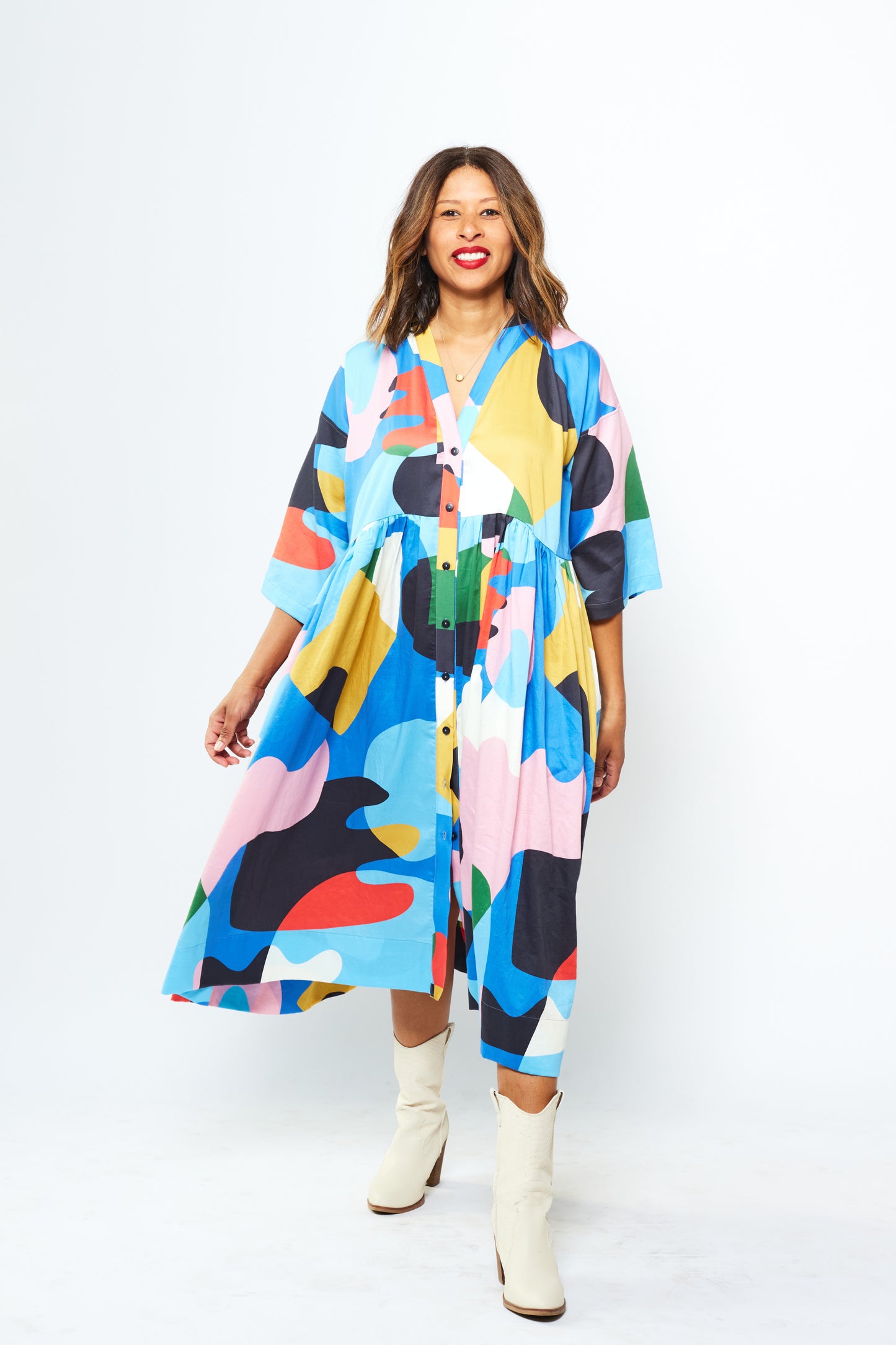 Grown-up Organic Duster Dress - Circus