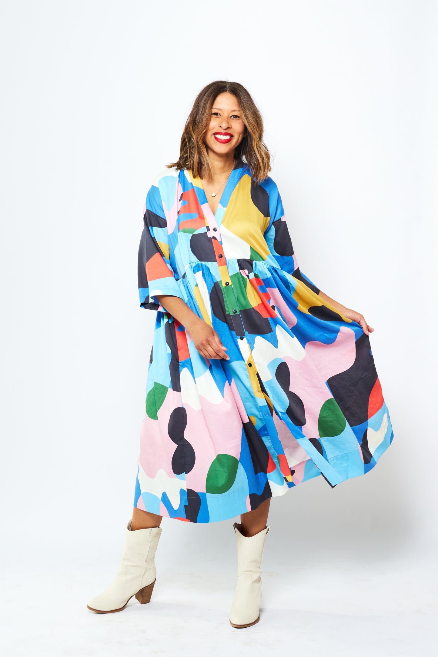 Grown-up Organic Duster Dress - Circus