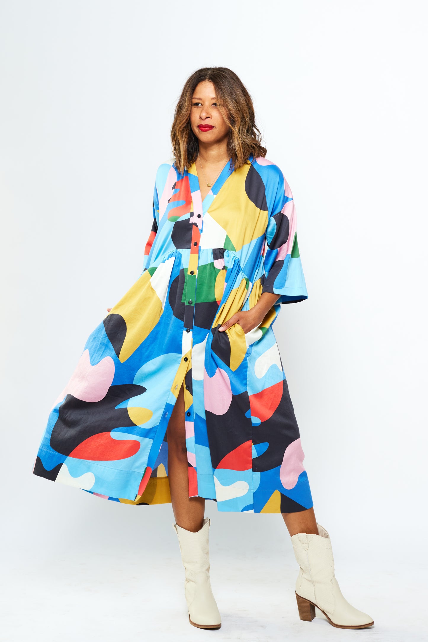 Grown-up Organic Duster Dress - Circus