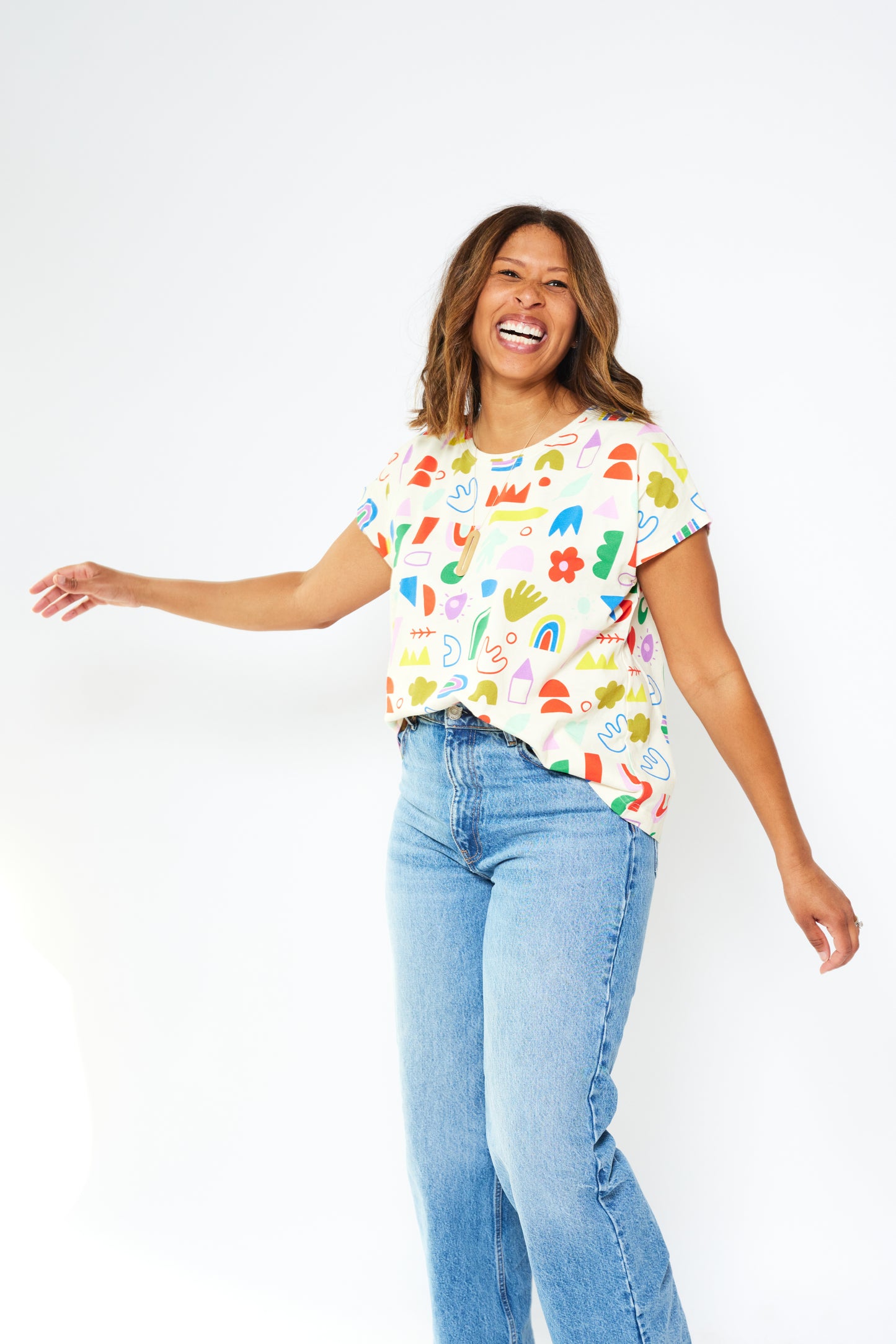 Short Sleeve Organic Every Day Top - Doodles